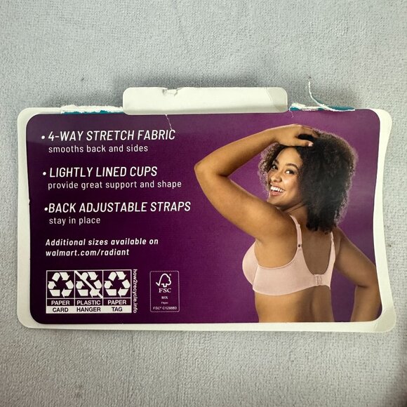 Vanity Fair Radiant Collection Smooth Full Coverage Underwire Bra 42DD Bare Pink - Picture 5 of 7